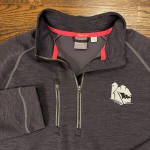 Mens‎ Puma Large power warm half zip top Gray logo